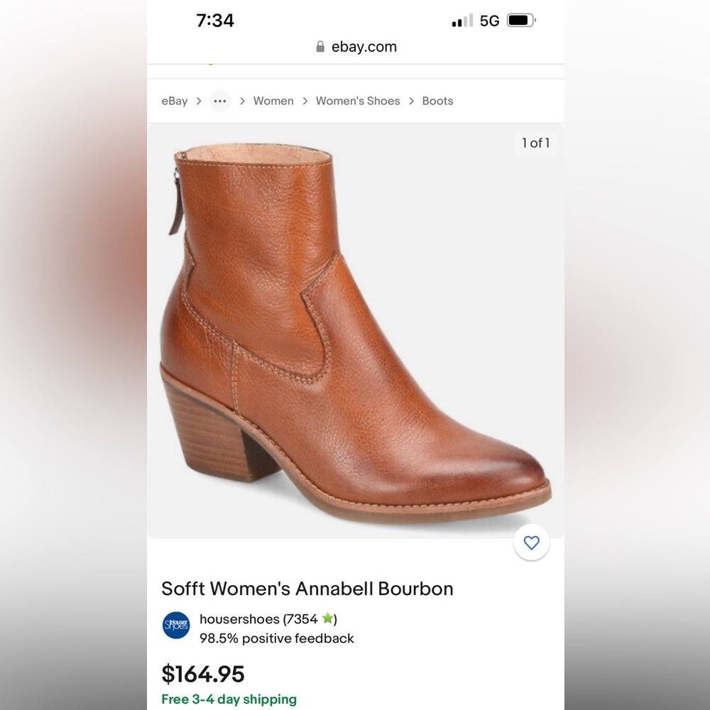 Sofft Women's Ankle Boots in Brown - Picture 2 of 9